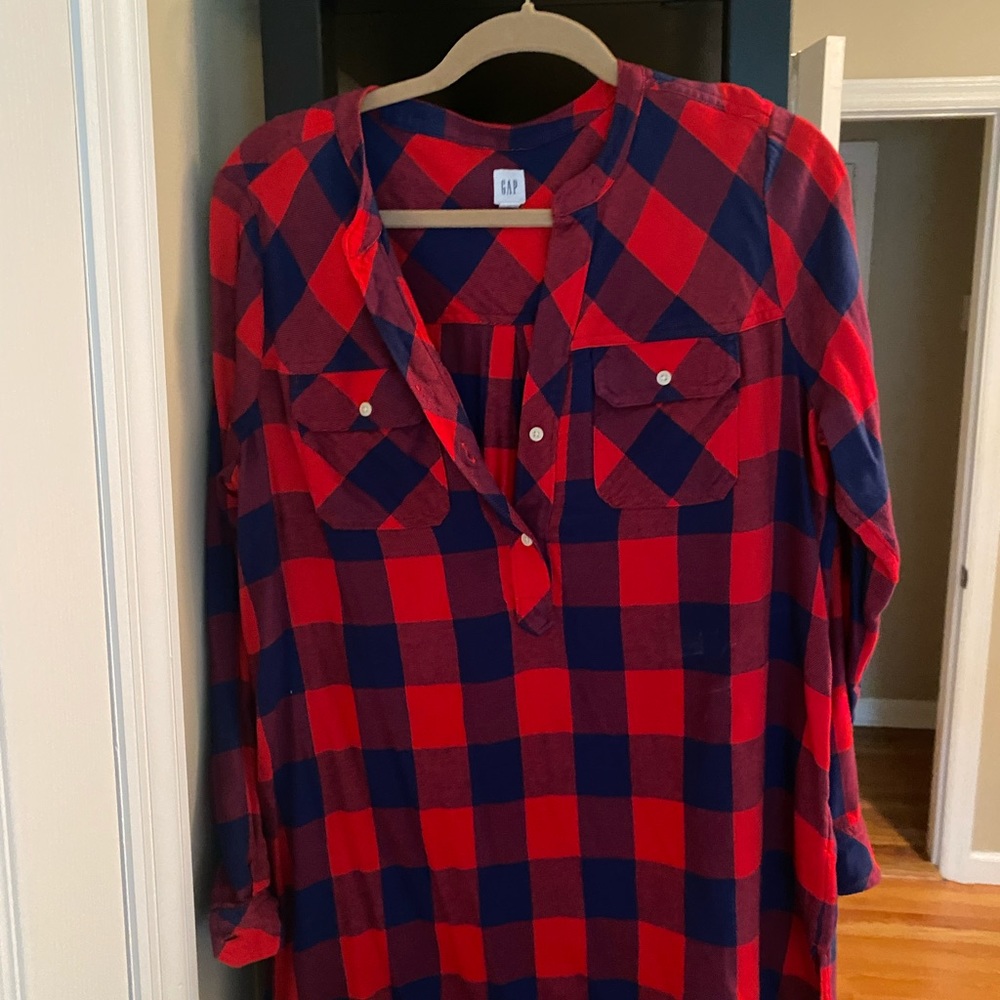 Gap plaid banded color flannel